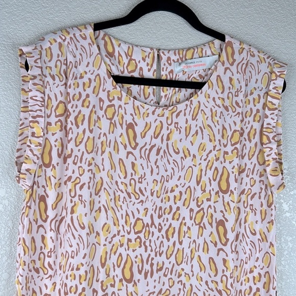 Virginie Castaway Leopard Print Casual Summer Spring Sheath Dress Size Large - Picture 2 of 8